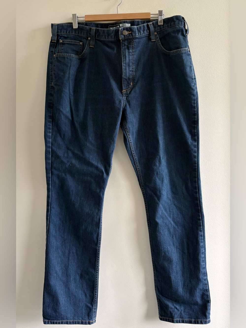 Carhartt Men's Straight Fit Dark Blue Jeans Sz 40 x 34